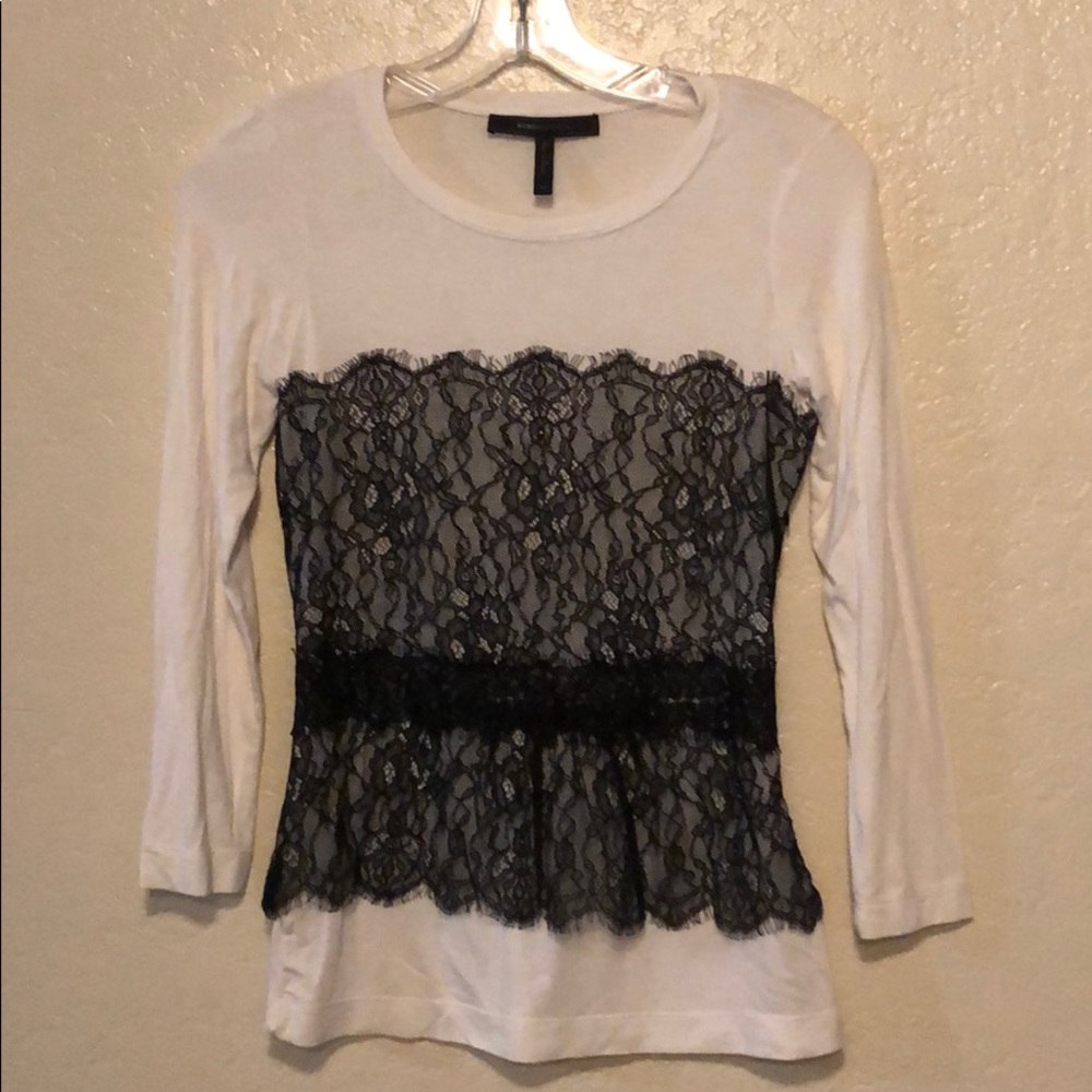 BCBGMAXAZRIA Lace Shirt